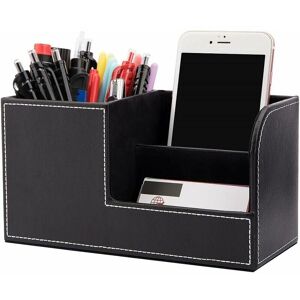 Trimec - BoîTe De Rangement De Bureau, Porte-Stylo Multifonctionnel, éLéGant Support De Bureau En Cuir Pu Noir Pour BoîTe De Rangement De Papeterie, Trimec - BoîTe De Rangement De Bureau, Porte-Stylo Multifonctionnel, éLéGant Support De Bureau En Cuir Pu Noir Pour BoîTe De Rangement De Papeterie,