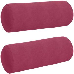 Bolster Pillows 2 pcs Wine Red Ø 25 x 70 cm Corduroy Fabric vidaXL Bolster Pillows 2 pcs Wine Red Ø 25 x 70 cm Corduroy Fabric vidaXL