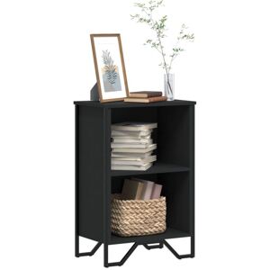 Bookcase Black 50x31x74.5 cm Engineered Wood Vidaxl Bookcase Black 50x31x74.5 cm Engineered Wood Vidaxl