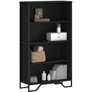 vidaXL Black 80x31x137.5 cm Bookcase Engineered Wood vidaXL Black 80x31x137.5 cm Bookcase Engineered Wood