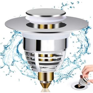 Swyeoot - Universal Sink Drain, Pop Up Sink Plug with 2 Seals for Bathtub, Kitchen, Wash Basin (Drain Hole 32-42mm), Plug Sink Swyeoot - Universal Sink Drain, Pop Up Sink Plug with 2 Seals for Bathtub, Kitchen, Wash Basin (Drain Hole 32-42mm), Plug Sink