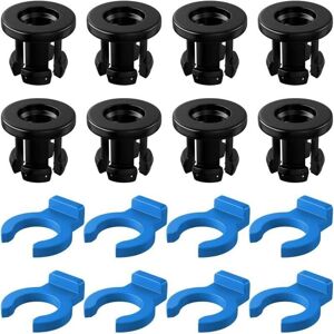 YMYNY Bowden Tube Clamps & 8 Hose Clamps for Creality Micro Swiss All-Metal Hot End 3D Printer - Black + Blue mumu YMYNY Bowden Tube Clamps & 8 Hose Clamps for Creality Micro Swiss All-Metal Hot End 3D Printer - Black + Blue mumu