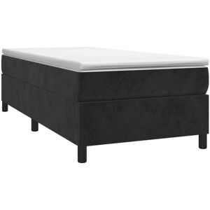 vidaXL Black Velvet Single Bed Frame - Bed Type vidaXL Black Velvet Single Bed Frame - Bed Type
