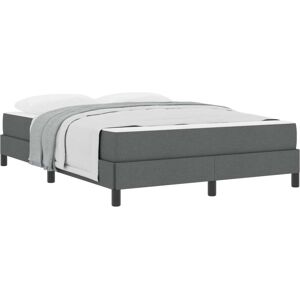 Vidaxl - Box Spring Bed with Mattress Dark grey 140 x 190 cm Fabric Vidaxl - Box Spring Bed with Mattress Dark grey 140 x 190 cm Fabric