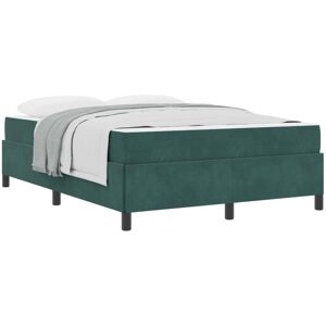 Vidaxl - Bed Frame Dark green and White and Green 140 x 190 cm Velvet Vidaxl - Bed Frame Dark green and White and Green 140 x 190 cm Velvet
