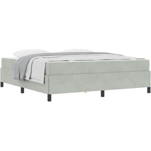 VidaXL Gray Light Fabric Bed Frame - Bed Frame VidaXL Gray Light Fabric Bed Frame - Bed Frame