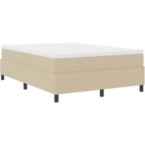 Box Spring Bed Light Grey and White 203 x 140 x 60 cm Vidaxl Box Spring Bed Light Grey and White 203 x 140 x 60 cm Vidaxl