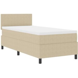 Vidaxl - Box Spring Bed Manual Light Grey and White 203 x 100 x 88 cm Vidaxl - Box Spring Bed Manual Light Grey and White 203 x 100 x 88 cm