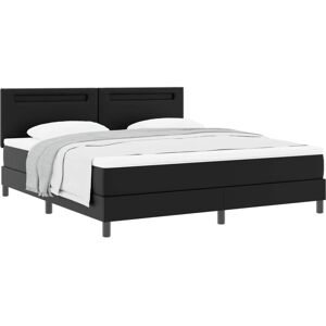 Vidaxl - Bed Frame with Mattress Black 180 x 200 cm Faux leather Vidaxl - Bed Frame with Mattress Black 180 x 200 cm Faux leather