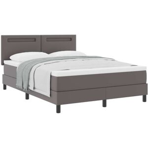 Vidaxl - Bed Frame with Mattress Grey 160 x 200 cm Faux leather Vidaxl - Bed Frame with Mattress Grey 160 x 200 cm Faux leather