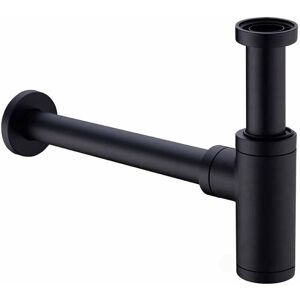 WOIYIC Brass Sink Trap, Universal Sink Trap with 200mm Extension Tube, 1 1/4 x 32mm Adjustable Odor Proof Leak Proof Drain, Matte Black WOIYIC Brass Sink Trap, Universal Sink Trap with 200mm Extension Tube, 1 1/4 x 32mm Adjustable Odor Proof Leak Proof Drain, Matte Black