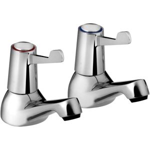 Bristan Lever Basin Pillar Taps Utility Taps Chrome Plated with Metal Back Nut Bristan Lever Basin Pillar Taps Utility Taps Chrome Plated with Metal Back Nut