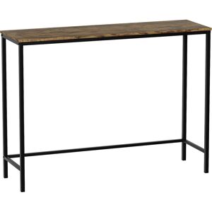 Home Discount - Brooklyn Industrial Console Table Wooden Hallway Living Room Shelf Display, Dark-Wood Home Discount - Brooklyn Industrial Console Table Wooden Hallway Living Room Shelf Display, Dark-Wood