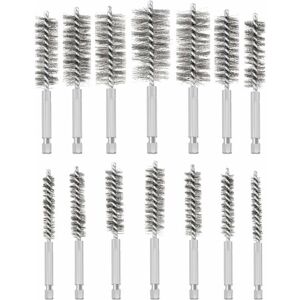 SERBIA Brosse Metallique pour Perceuse, 14 Pièces Brosse de Trou en Acier Inoxydable, Différentes Tailles Brosse de Nettoyage en Acier Inoxydable pour SERBIA Brosse Metallique pour Perceuse, 14 Pièces Brosse de Trou en Acier Inoxydable, Différentes Tailles Brosse de Nettoyage en Acier Inoxydable pour