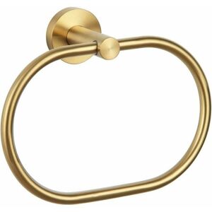 Hoopzi - Brushed Gold Bath Towel Ring, 304 Stainless Steel Rotating Towel Rack, Drying Rack Near Sink, Modern Bathroom Accessories Hoopzi - Brushed Gold Bath Towel Ring, 304 Stainless Steel Rotating Towel Rack, Drying Rack Near Sink, Modern Bathroom Accessories