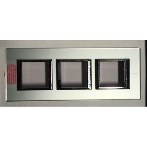 Cofrel 24596 - Plate Mirror frosted (x3) 2 Modules spacing 71 h - Bticino Cofrel 24596 - Plate Mirror frosted (x3) 2 Modules spacing 71 h - Bticino