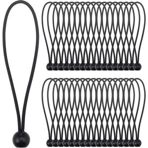 YMYNY Bungee Tensioner, 35x Black Bungee Ball Tensioner (20cm) Elastic Rope for Tarps, Durable Portable Elastic Hook for Banners, Tarps, Gazebos, Tents YMYNY Bungee Tensioner, 35x Black Bungee Ball Tensioner (20cm) Elastic Rope for Tarps, Durable Portable Elastic Hook for Banners, Tarps, Gazebos, Tents