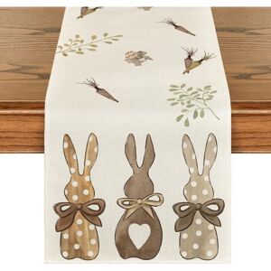 Linghhang - Bunny Carrots Easter Table Runner, Washable Spring Decoration Kitchen Table Indoor and Outdoor Holiday Party 40 x 140 cm Linghhang - Bunny Carrots Easter Table Runner, Washable Spring Decoration Kitchen Table Indoor and Outdoor Holiday Party 40 x 140 cm