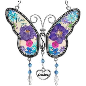 Tlily - Butterfly Metal Wind Chimes Decoration Handmade Garden Hanging Pendant Mother's Day Birthday Gift-A Tlily - Butterfly Metal Wind Chimes Decoration Handmade Garden Hanging Pendant Mother's Day Birthday Gift-A