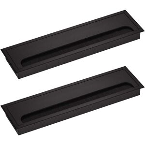 IKODM Cable Grommet for Desk Rectangular 80x 275mm Cable Gland for Office Table Home Furniture cable Aluminum Black Anodized Square 2 Pieces IKODM Cable Grommet for Desk Rectangular 80x 275mm Cable Gland for Office Table Home Furniture cable Aluminum Black Anodized Square 2 Pieces