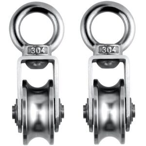 TLILY Cable Pulley Wheel Stainless Steel Swivel Block Silence Rotation Traction for System Lifting Gym 2Pcs TLILY Cable Pulley Wheel Stainless Steel Swivel Block Silence Rotation Traction for System Lifting Gym 2Pcs
