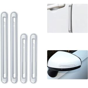 LINGHHANG Car anti-collision protection strips, 4 pieces, anti-scratch protection strips for bumpers and door edges, transparent LINGHHANG Car anti-collision protection strips, 4 pieces, anti-scratch protection strips for bumpers and door edges, transparent