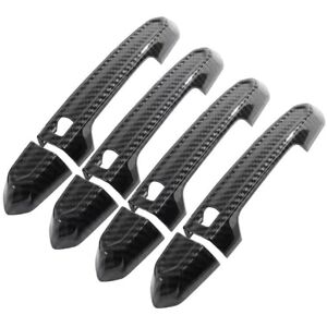 Tlily - Car Carbon Fiber Exterior Side Door Handle Frame Cover Trim with Smart Hole for Cadillac XT5/XT4/XTS/CT6/CT4 Tlily - Car Carbon Fiber Exterior Side Door Handle Frame Cover Trim with Smart Hole for Cadillac XT5/XT4/XTS/CT6/CT4