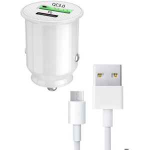 Car Charger Cigarette Lighter - Oukitel G1 - 30W - 2 Ports - Fast Charge PD & QC 3.0 Car Charger Cigarette Lighter - Oukitel G1 - 30W - 2 Ports - Fast Charge PD & QC 3.0