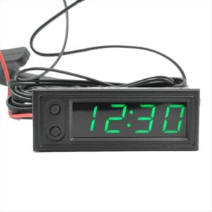 TLILY Car Clock Universal Automotive Digital Date LCD Display Electronic Temperature Noctilucent Trim Gree TLILY Car Clock Universal Automotive Digital Date LCD Display Electronic Temperature Noctilucent Trim Gree