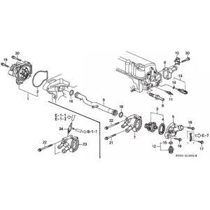 TLILY Car Coolant Thermostat Housing for 1.6L 1996-2000 19311-P2A-000 19320-P2A-000 TLILY Car Coolant Thermostat Housing for 1.6L 1996-2000 19311-P2A-000 19320-P2A-000