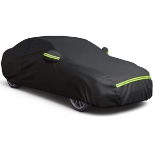 TONCHEAN Car Cover with Right Zipper, Anti-UV, Waterproof, Windproof, Dustproof, Anti-Scratch, XL - (490-185-150), Black TONCHEAN Car Cover with Right Zipper, Anti-UV, Waterproof, Windproof, Dustproof, Anti-Scratch, XL - (490-185-150), Black