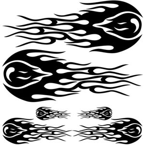 GROOFOO Car Door Side Sticker Flame Style Waterproof Self Adhesive Car Body Decal for rv Yacht Truck Pickup suv Black GROOFOO Car Door Side Sticker Flame Style Waterproof Self Adhesive Car Body Decal for rv Yacht Truck Pickup suv Black