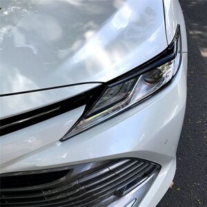 Tlily - Car Headlight Eyebrow Eye Lid head light lamp Eyelids Cover Stcker Trim for Toyota Camry le xle se xse 2018-2021(Black) Tlily - Car Headlight Eyebrow Eye Lid head light lamp Eyelids Cover Stcker Trim for Toyota Camry le xle se xse 2018-2021(Black)