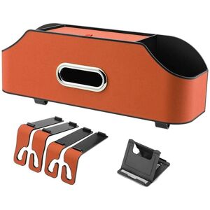 TLILY Car Headrest Backseat Organizer with 2 Drink Cup Holder, Cell Phone Holders, Hooks and Tissue Box Accessories - Orange TLILY Car Headrest Backseat Organizer with 2 Drink Cup Holder, Cell Phone Holders, Hooks and Tissue Box Accessories - Orange