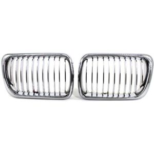 Tlily - Car Kidney Grille, Sport Grill Front Racing Grilles for 3 Series E36 1997-1999 51138195151 51138195152 Silver Tlily - Car Kidney Grille, Sport Grill Front Racing Grilles for 3 Series E36 1997-1999 51138195151 51138195152 Silver