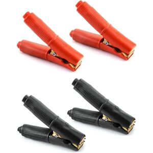 Linghhang - 4 Pack 100A Pure Copper Alligator Clips (2pcs Black 2pcs Red), Battery Charger Jump Starter Clamps, Car Truck Jump Starter Linghhang - 4 Pack 100A Pure Copper Alligator Clips (2pcs Black 2pcs Red), Battery Charger Jump Starter Clamps, Car Truck Jump Starter