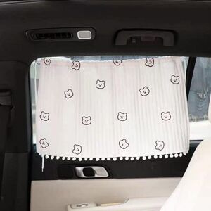 Memkey - Car Window Sunshade, Privacy Curtains, Cute Car Rear Window Sunshade with Tassel for Baby Kid, Car Interior Sunshade Memkey - Car Window Sunshade, Privacy Curtains, Cute Car Rear Window Sunshade with Tassel for Baby Kid, Car Interior Sunshade