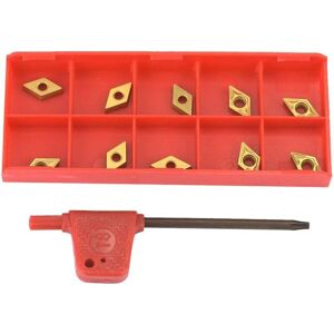 Memkey - Carbide Insert Blade - 10pcs DCMT070204 US735 DCMT21.51 cnc Coated Carbide Insert Blade Turning Tool with Wrench Memkey - Carbide Insert Blade - 10pcs DCMT070204 US735 DCMT21.51 cnc Coated Carbide Insert Blade Turning Tool with Wrench