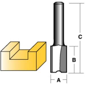 Straight Router Bit 16Mm Long 1/4' Shank - Carbitool Straight Router Bit 16Mm Long 1/4' Shank - Carbitool