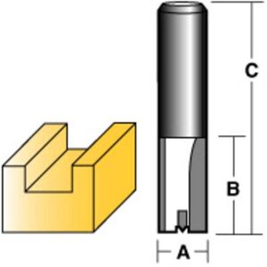 Straight Router Bit 20Mm 1/2' Shank - Carbitool Straight Router Bit 20Mm 1/2' Shank - Carbitool