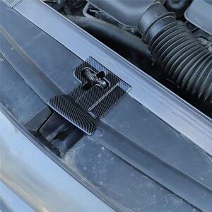 Tlily - Carbon Fiber Engine Hood Lock Protection Cover Trim for Dodge Challenger 2009-2021 Tlily - Carbon Fiber Engine Hood Lock Protection Cover Trim for Dodge Challenger 2009-2021