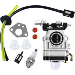 Ymyny - Carburetor for 52CC 49CC 43CC Brush Cutter Engine, Carb Kit with Gasket, Hose, Spark Plug and Fuel Filter mumu Ymyny - Carburetor for 52CC 49CC 43CC Brush Cutter Engine, Carb Kit with Gasket, Hose, Spark Plug and Fuel Filter mumu