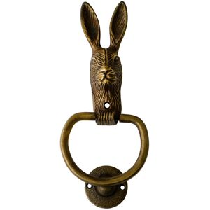Ivyline - Cast Iron Hare Door Knocker - Iron - L4 x W10.5 x H23.5 cm - Antique Brass Ivyline - Cast Iron Hare Door Knocker - Iron - L4 x W10.5 x H23.5 cm - Antique Brass