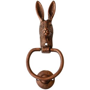 Ivyline - Cast Iron Hare Door Knocker - Iron - L4 x W10.5 x H23.5 cm - Antique Copper Ivyline - Cast Iron Hare Door Knocker - Iron - L4 x W10.5 x H23.5 cm - Antique Copper