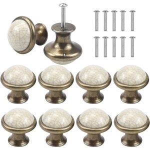 SERBIA Ccykxa 10 Pack Vintage Cabinet Knobs, 33mm Ceramic Knobs, Shabby Chic Vintage Round Drawer Knobs, Kitchen Cabinet Drawer Door Knobs, Pull Handles for SERBIA Ccykxa 10 Pack Vintage Cabinet Knobs, 33mm Ceramic Knobs, Shabby Chic Vintage Round Drawer Knobs, Kitchen Cabinet Drawer Door Knobs, Pull Handles for