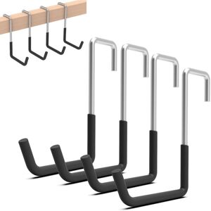 Ccykxa - 2 Pack Heavy Duty Garage Storage Hooks, Wall Mounted Ladder Hooks, Ceiling Utility Hangers and Organizer for Lumber, Tools, Bike Ccykxa - 2 Pack Heavy Duty Garage Storage Hooks, Wall Mounted Ladder Hooks, Ceiling Utility Hangers and Organizer for Lumber, Tools, Bike
