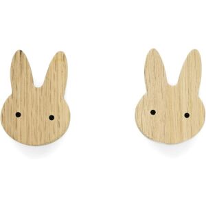 Ccykxa - 2 Pcs Untreated Oak Children's Furniture Handles with Rabbit Pattern - Knob for Dresser, Wardrobe, Drawer, Door, Nursery, Gift Idea (2 Ccykxa - 2 Pcs Untreated Oak Children's Furniture Handles with Rabbit Pattern - Knob for Dresser, Wardrobe, Drawer, Door, Nursery, Gift Idea (2