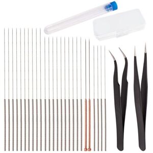 CCYKXA 28Pcs Nozzle Cleaning Needles Kit 3D Printer Cleaning Accessories Including 26Pcs 0.15mm, 0.25mm, 0.35mm, 0.4mm Cleaning Needles 2Pcs Tweezers CCYKXA 28Pcs Nozzle Cleaning Needles Kit 3D Printer Cleaning Accessories Including 26Pcs 0.15mm, 0.25mm, 0.35mm, 0.4mm Cleaning Needles 2Pcs Tweezers