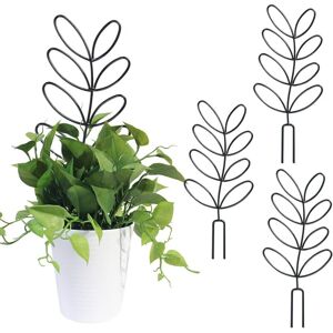 CCYKXA 3 Pcs Metal Leaf Shape Plant Stakes, Indoor Plant Support, Used for Mini Vines, Leaves and Trellis Supports CCYKXA 3 Pcs Metal Leaf Shape Plant Stakes, Indoor Plant Support, Used for Mini Vines, Leaves and Trellis Supports