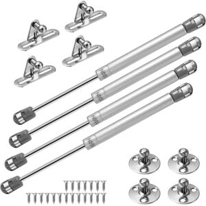 Ccykxa - 4 Pcs 100N Gas Springs, Gas Pistons for Doors, Furniture Gas Spring, Cabinet Hinge, Hinge Damper for Kitchen Cabinets, Silver Ccykxa - 4 Pcs 100N Gas Springs, Gas Pistons for Doors, Furniture Gas Spring, Cabinet Hinge, Hinge Damper for Kitchen Cabinets, Silver